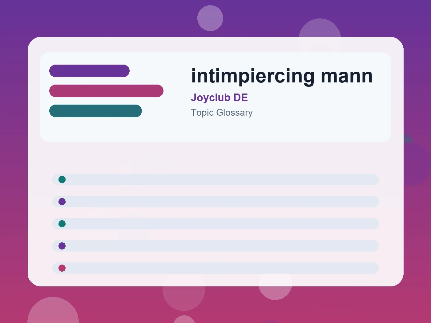 Joyclub DE intimpiercing mann guide visual