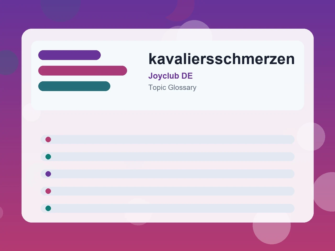 Joyclub DE kavaliersschmerzen guide visual