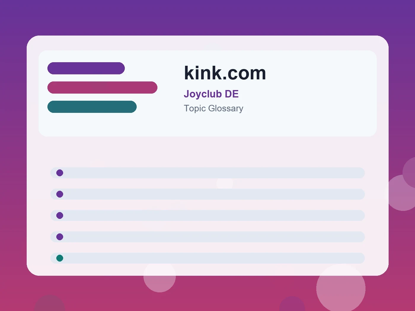 Joyclub DE kink.com guide visual