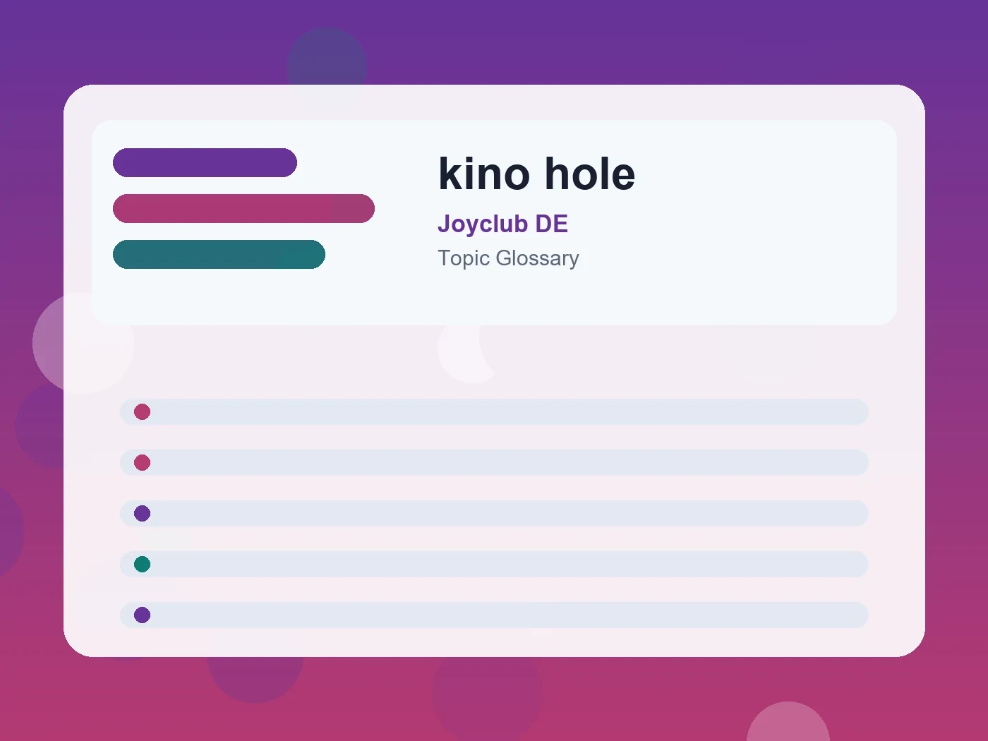 Joyclub DE kino hole guide visual