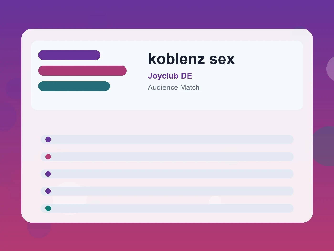 Joyclub DE koblenz sex guide visual