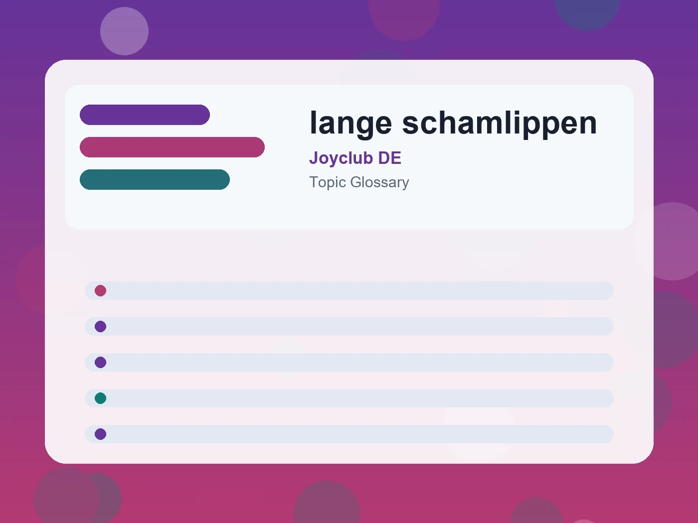 Joyclub DE lange schamlippen guide visual