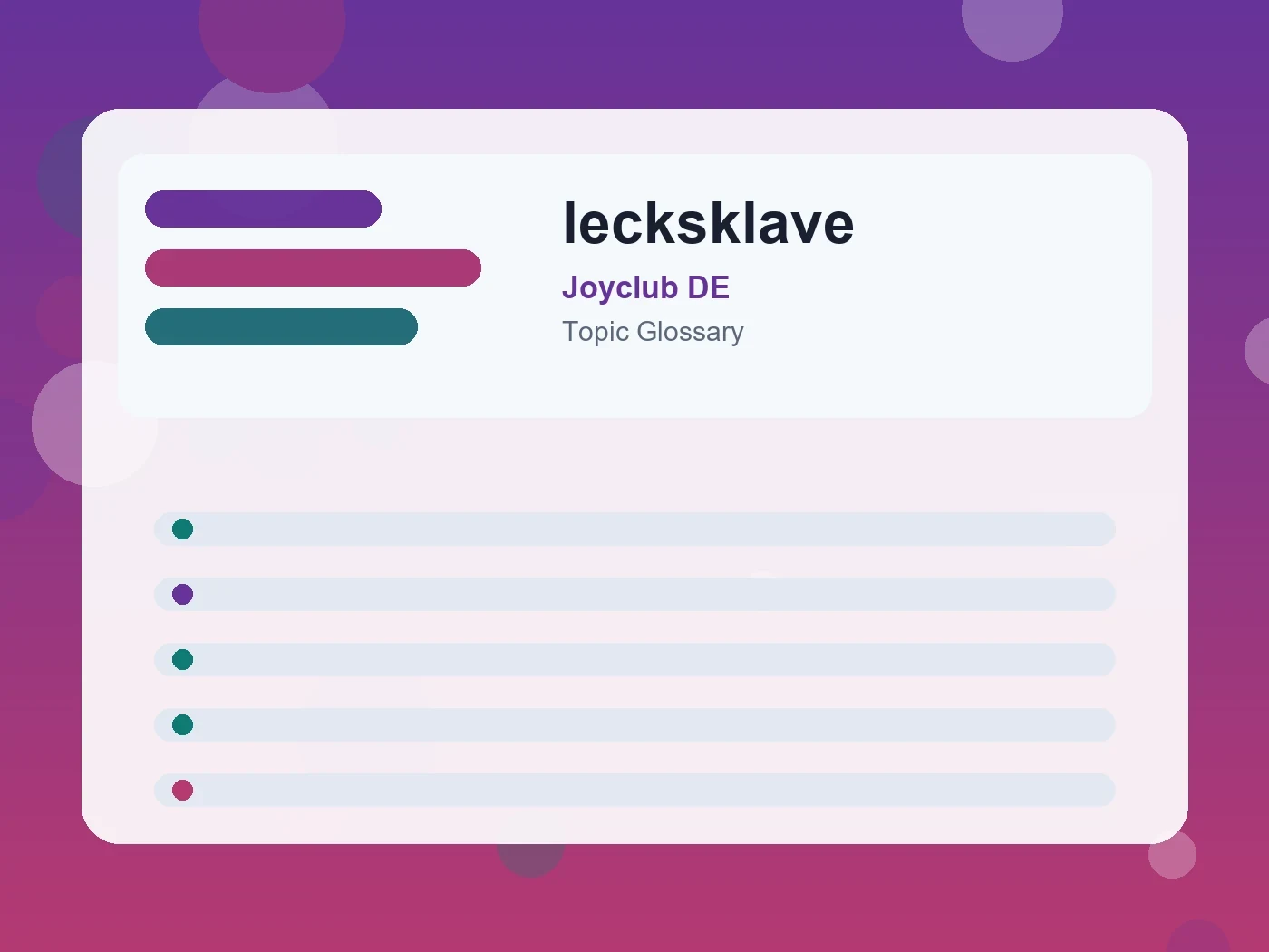 Joyclub DE lecksklave guide visual