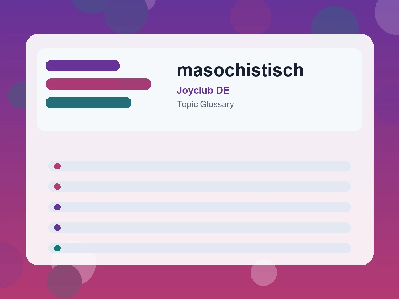 Joyclub DE masochistisch guide visual