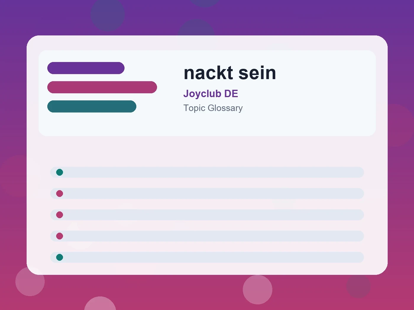 Joyclub DE nackt sein guide visual