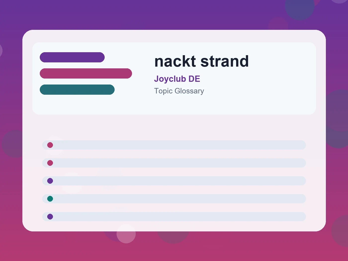 Joyclub DE nackt strand guide visual