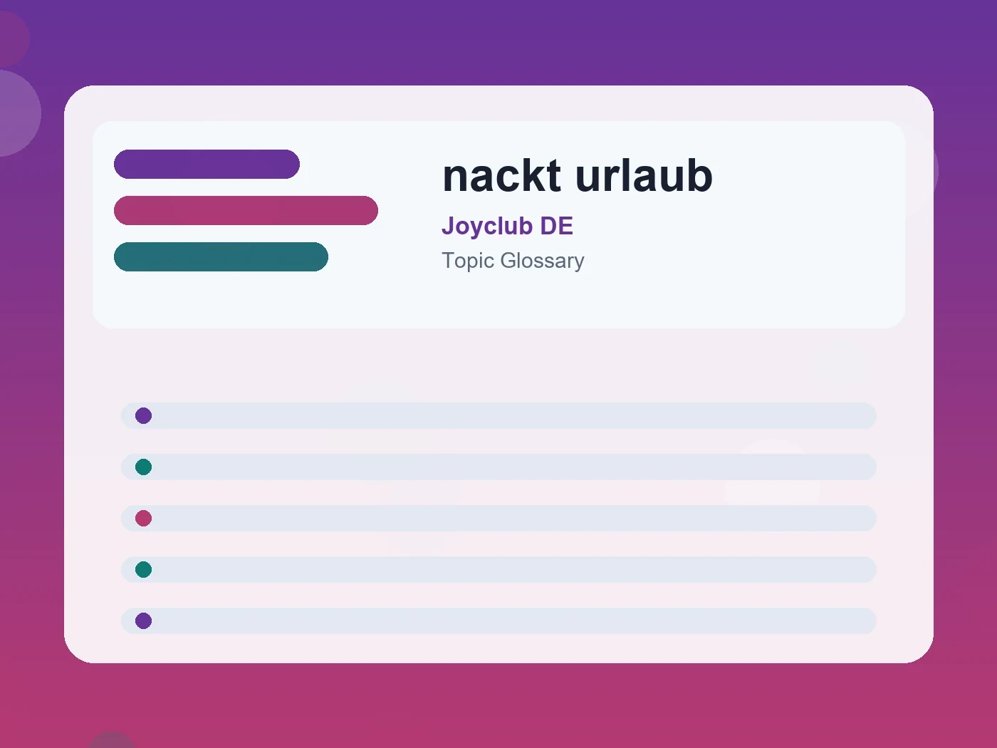 Joyclub DE nackt urlaub guide visual