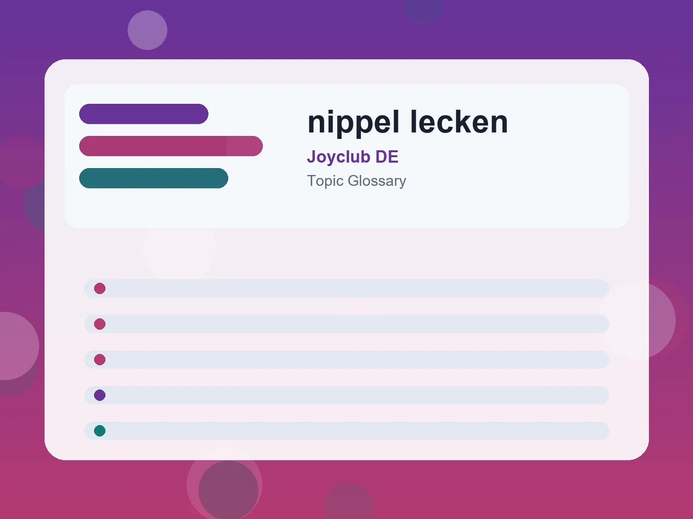 Joyclub DE nippel lecken guide visual