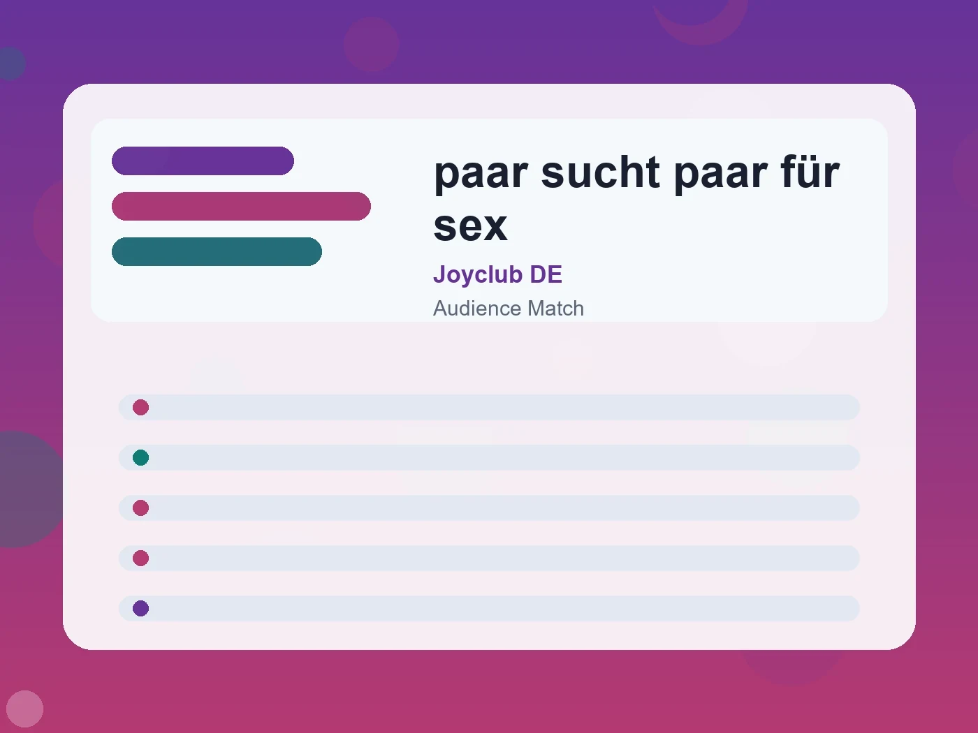 Joyclub DE paar sucht paar für sex guide visual