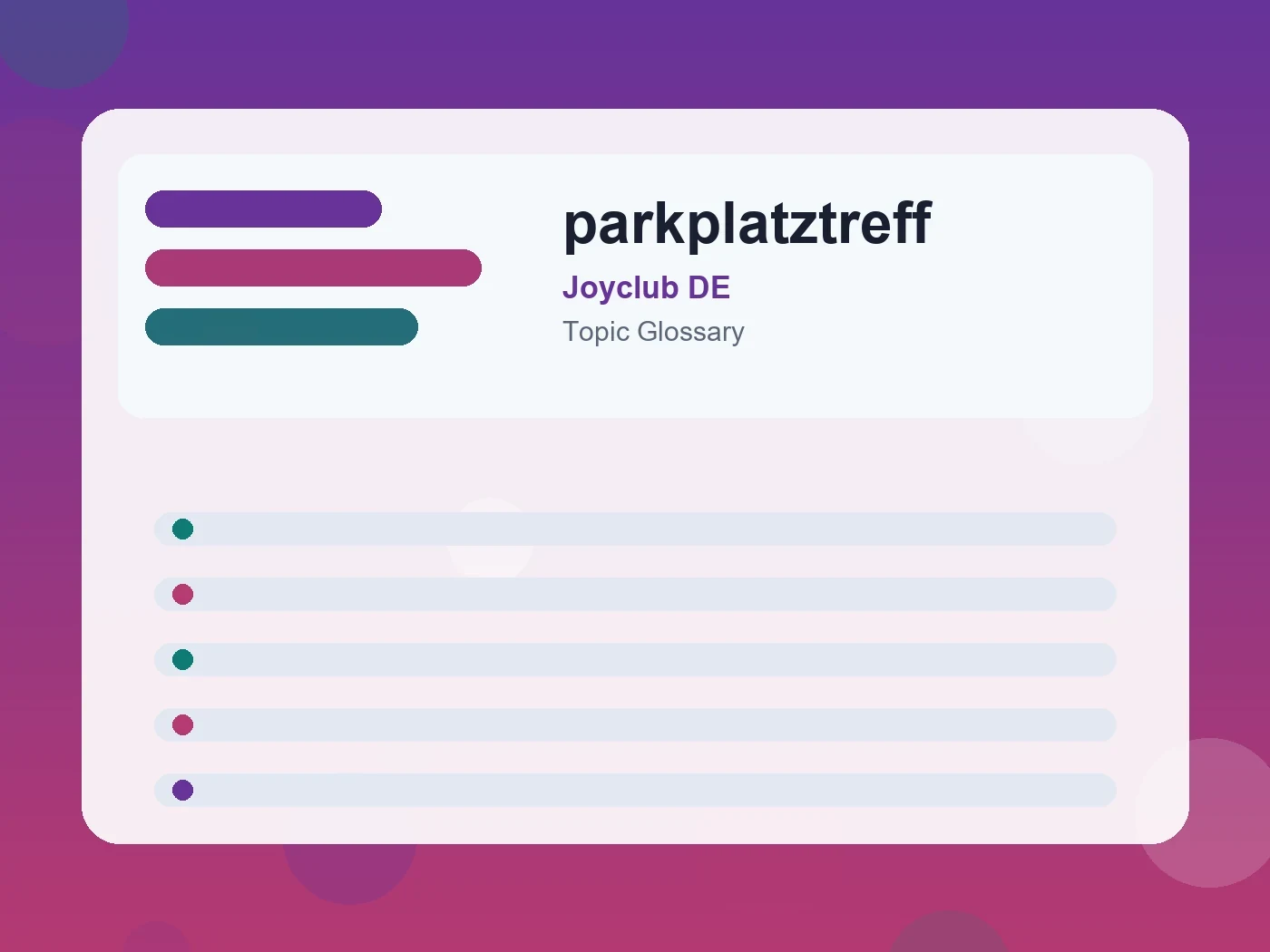 Joyclub DE parkplatztreff guide visual