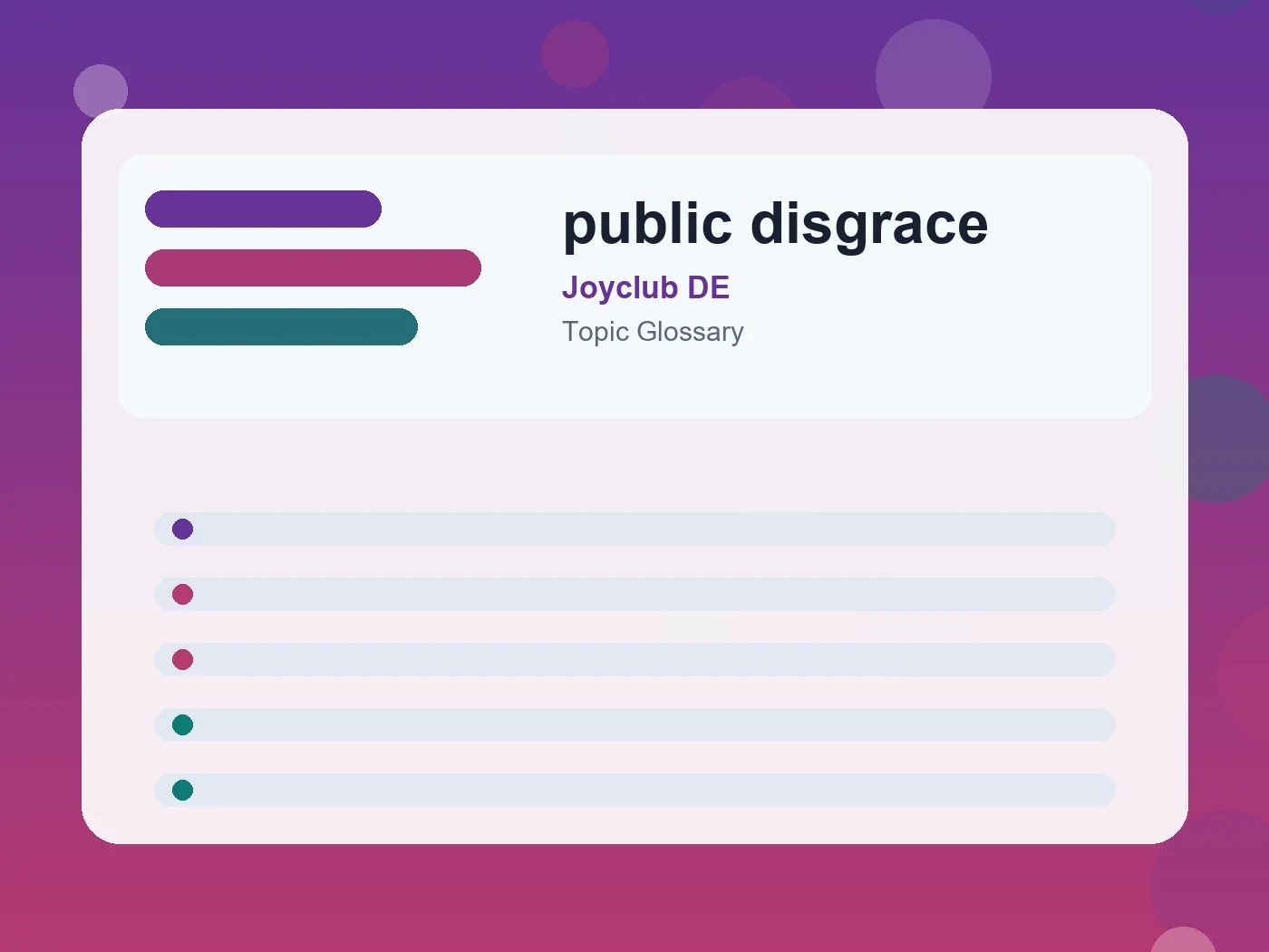Joyclub DE public disgrace guide visual