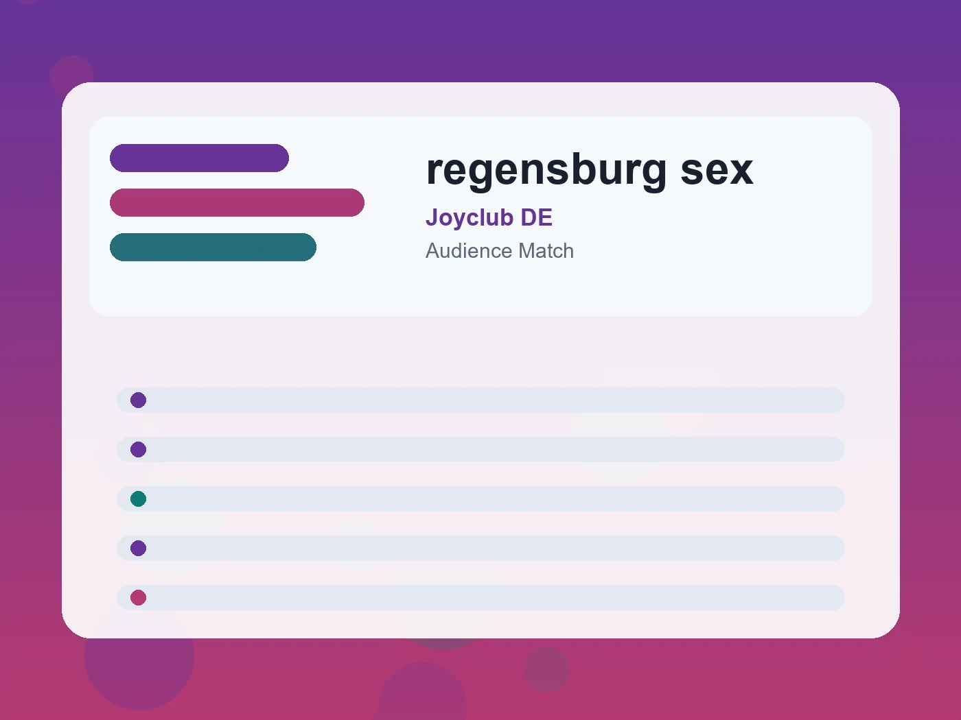Joyclub DE regensburg sex guide visual