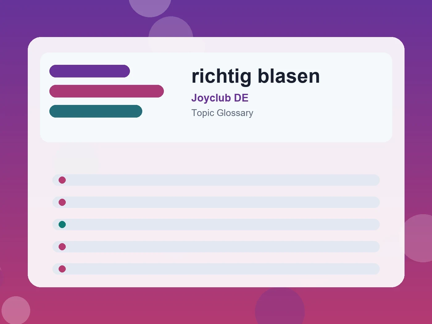 Joyclub DE richtig blasen guide visual