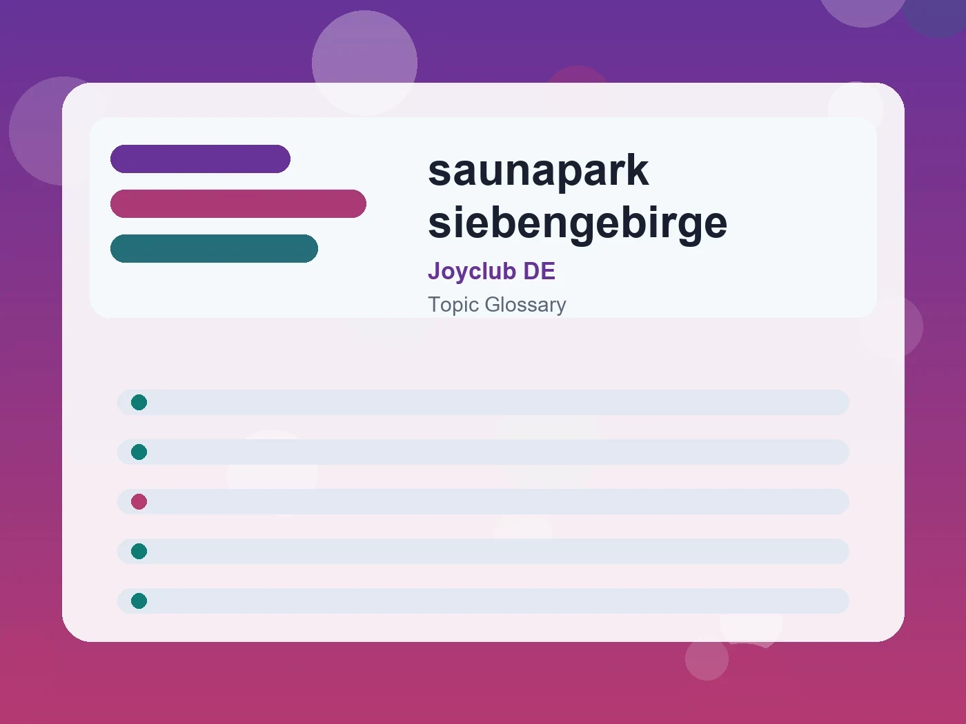 Joyclub DE saunapark siebengebirge guide visual