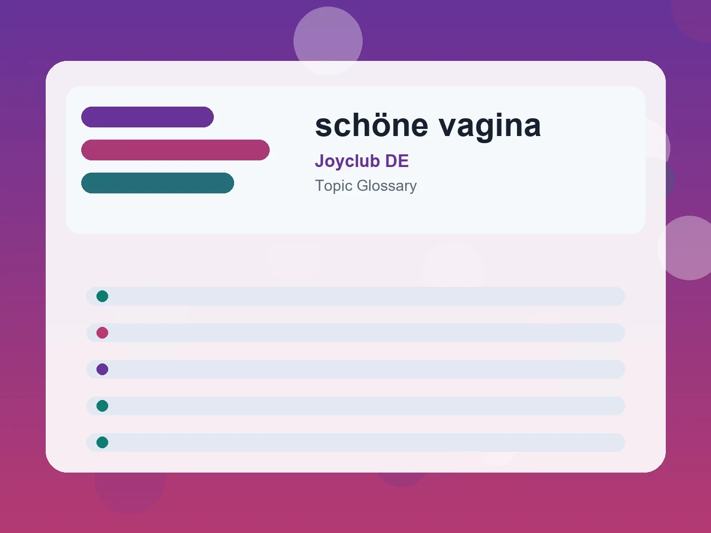 Joyclub DE schöne vagina guide visual