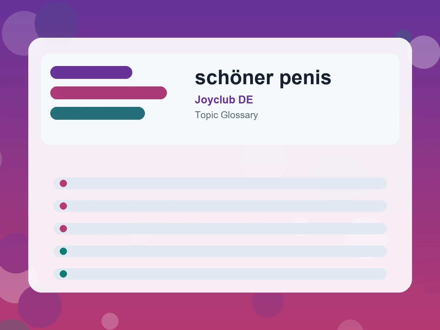 Joyclub DE schöner penis guide visual