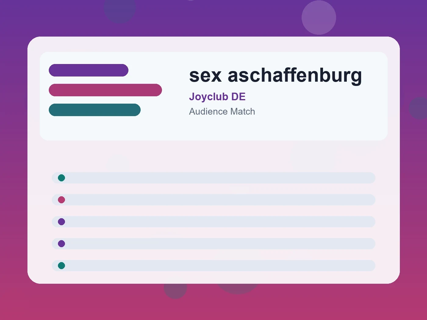 Joyclub DE sex aschaffenburg guide visual