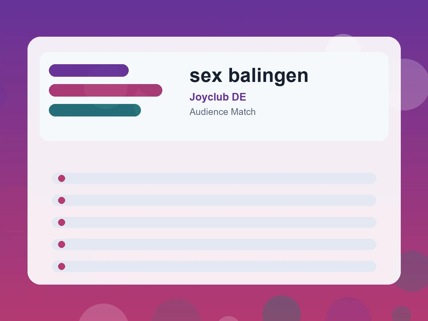 Joyclub DE sex balingen guide visual