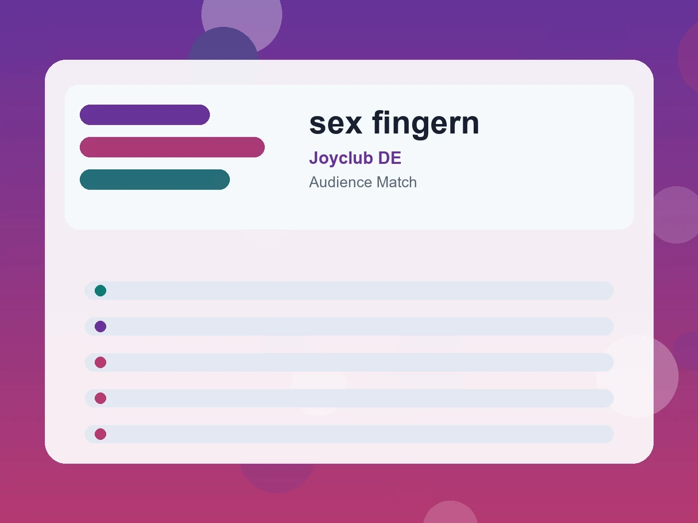 Joyclub DE sex fingern guide visual