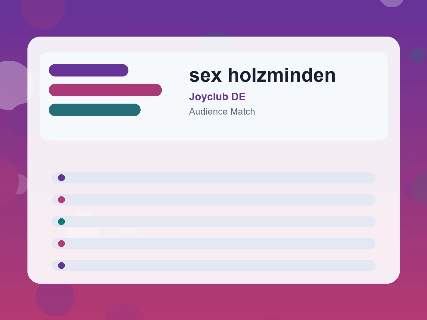 Joyclub DE sex holzminden guide visual