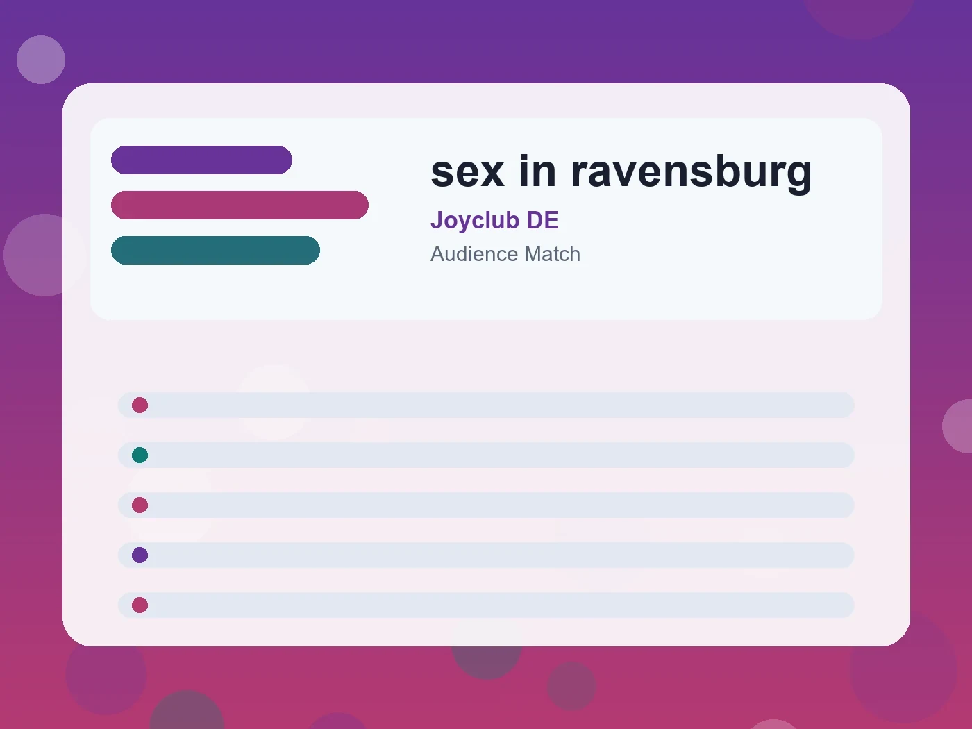 Joyclub DE sex in ravensburg guide visual