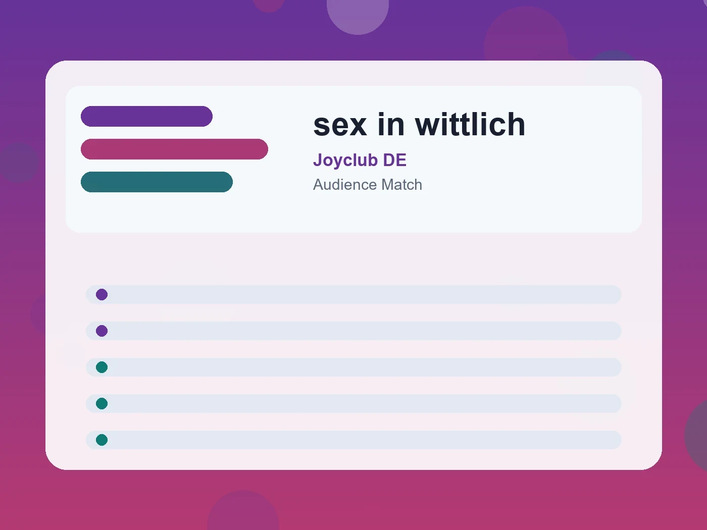 Joyclub DE sex in wittlich guide visual
