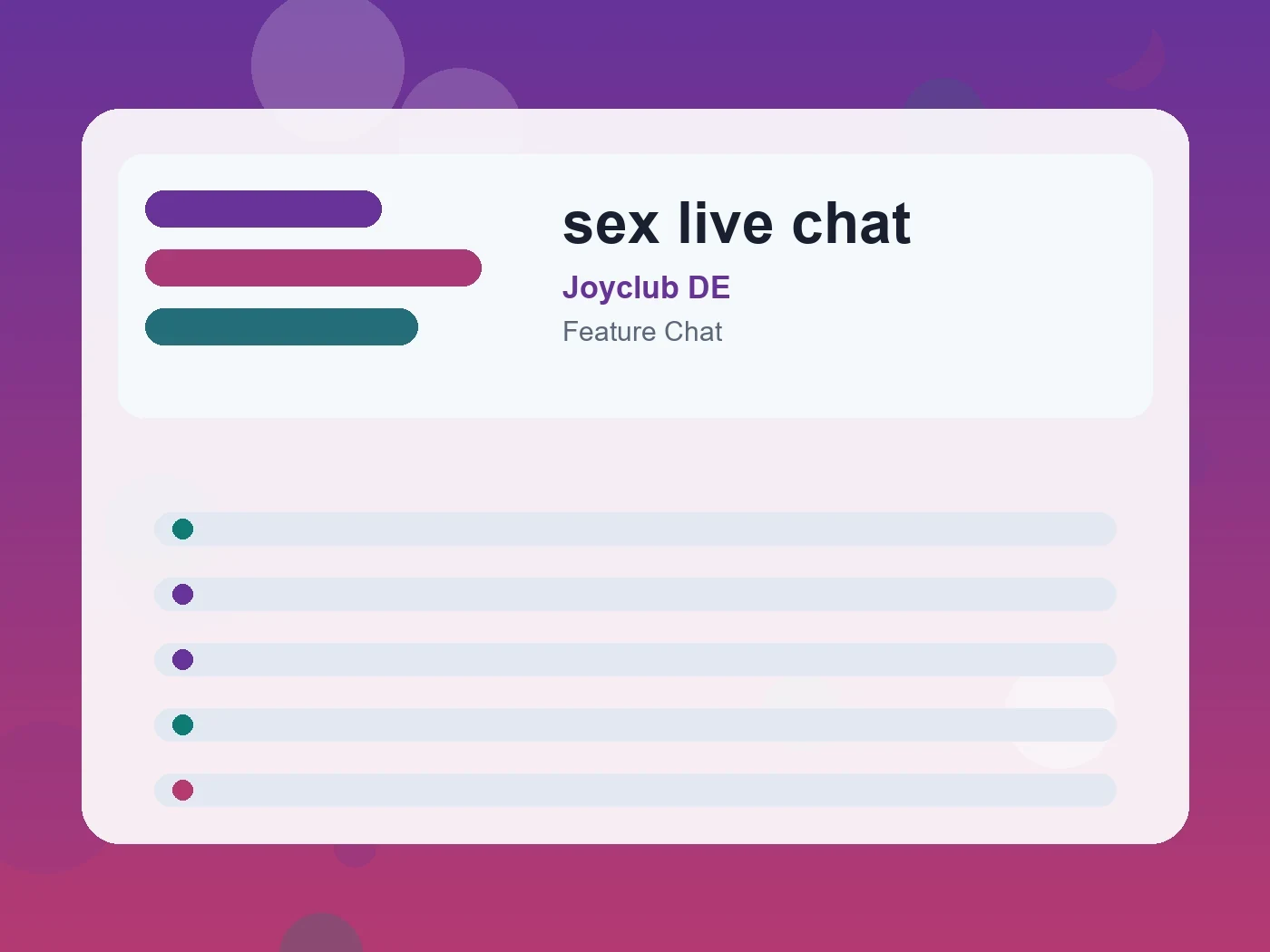 Joyclub DE sex live chat guide visual