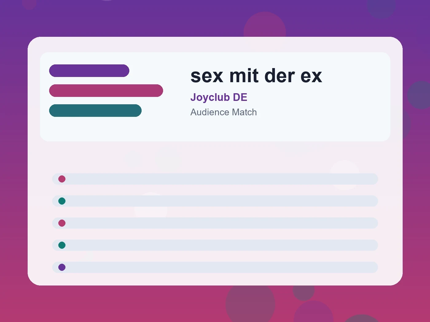 Joyclub DE sex mit der ex guide visual
