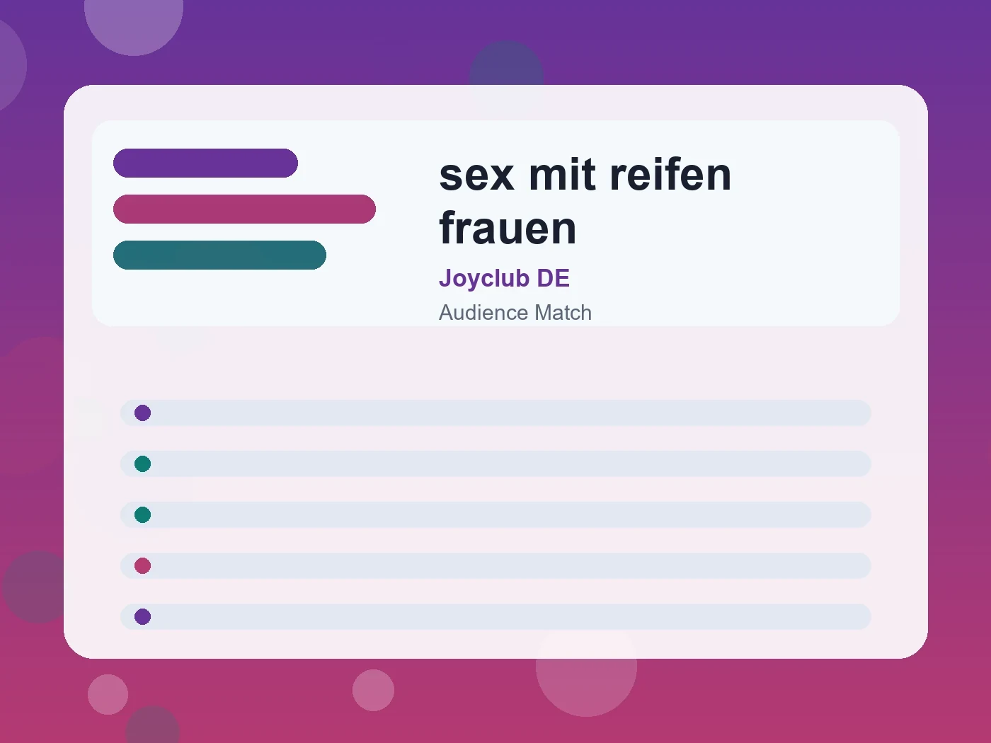 Joyclub DE sex mit reifen frauen guide visual