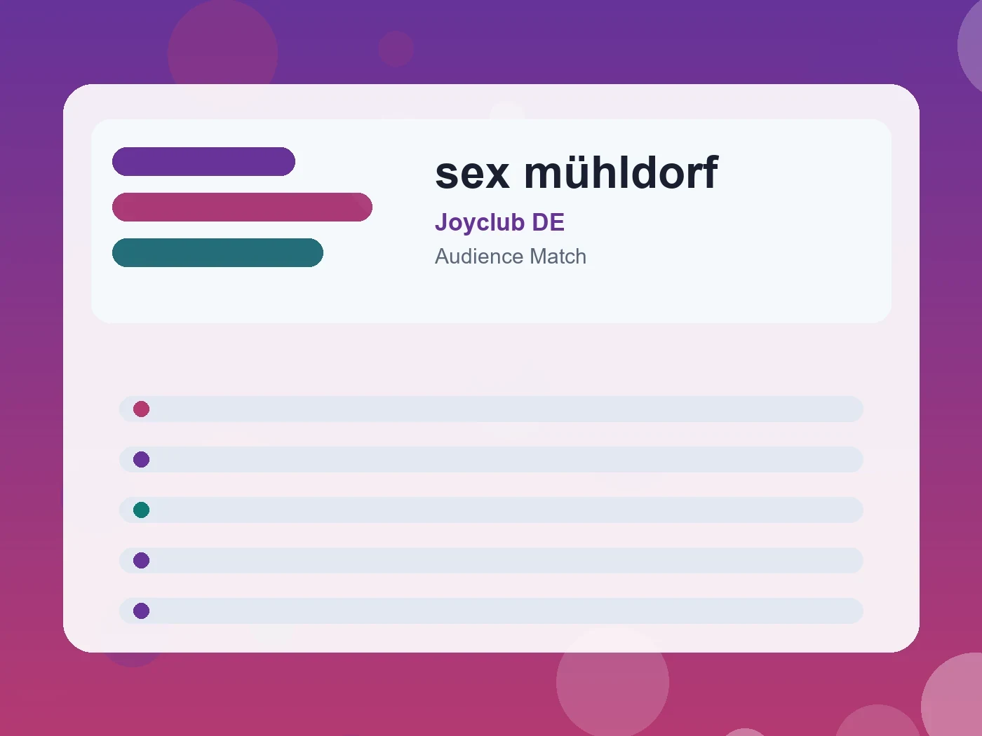 Joyclub DE sex mühldorf guide visual