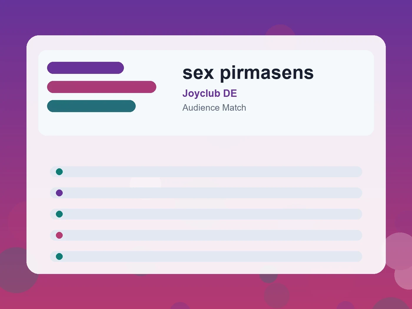 Joyclub DE sex pirmasens guide visual