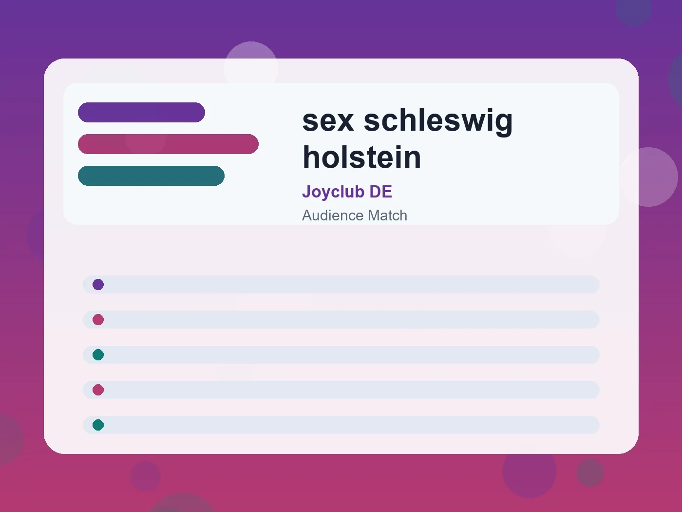 Joyclub DE sex schleswig holstein guide visual