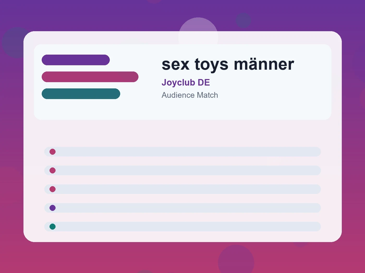 Joyclub DE sex toys männer guide visual