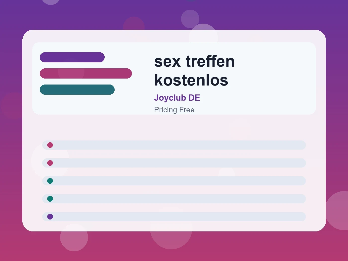 Joyclub DE sex treffen kostenlos guide visual