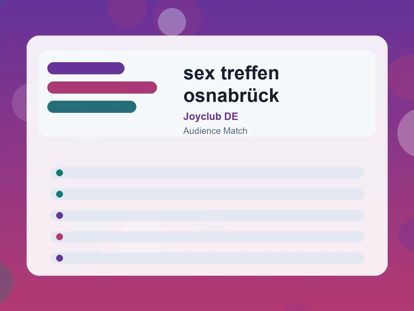 Joyclub DE sex treffen osnabrück guide visual