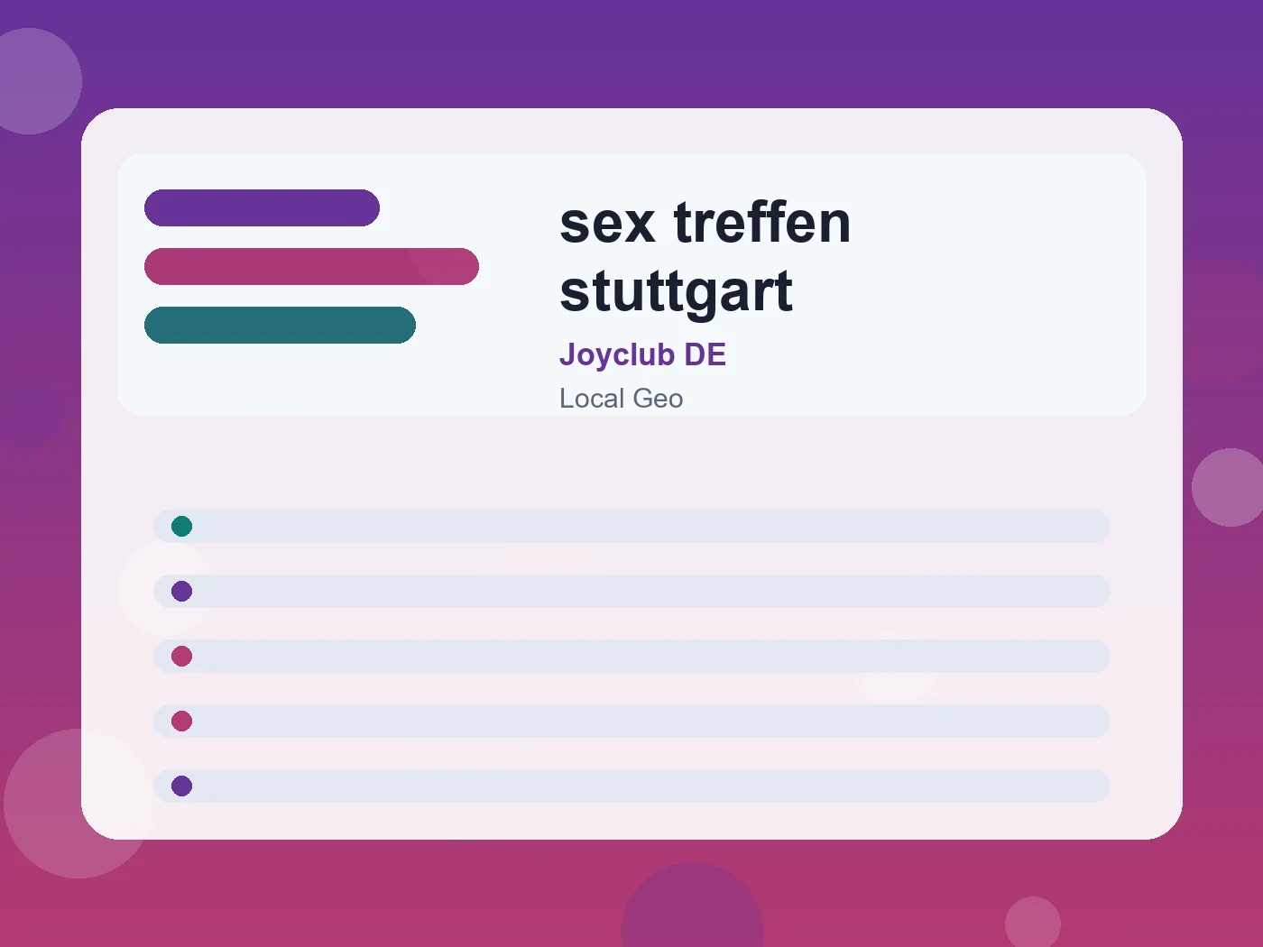 Joyclub DE sex treffen stuttgart guide visual