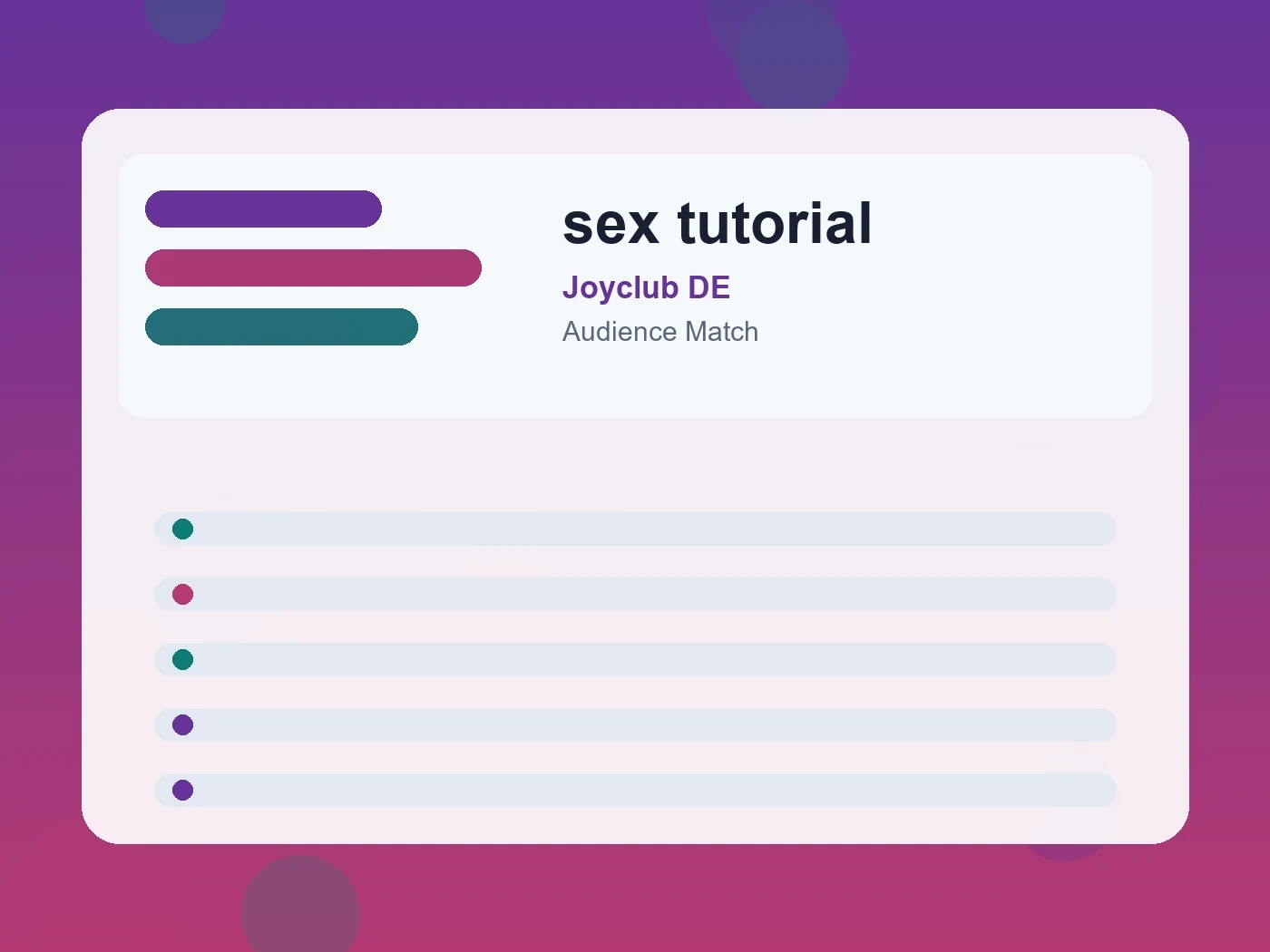 Joyclub DE sex tutorial guide visual