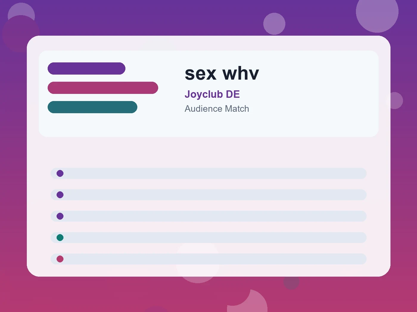 Joyclub DE sex whv guide visual