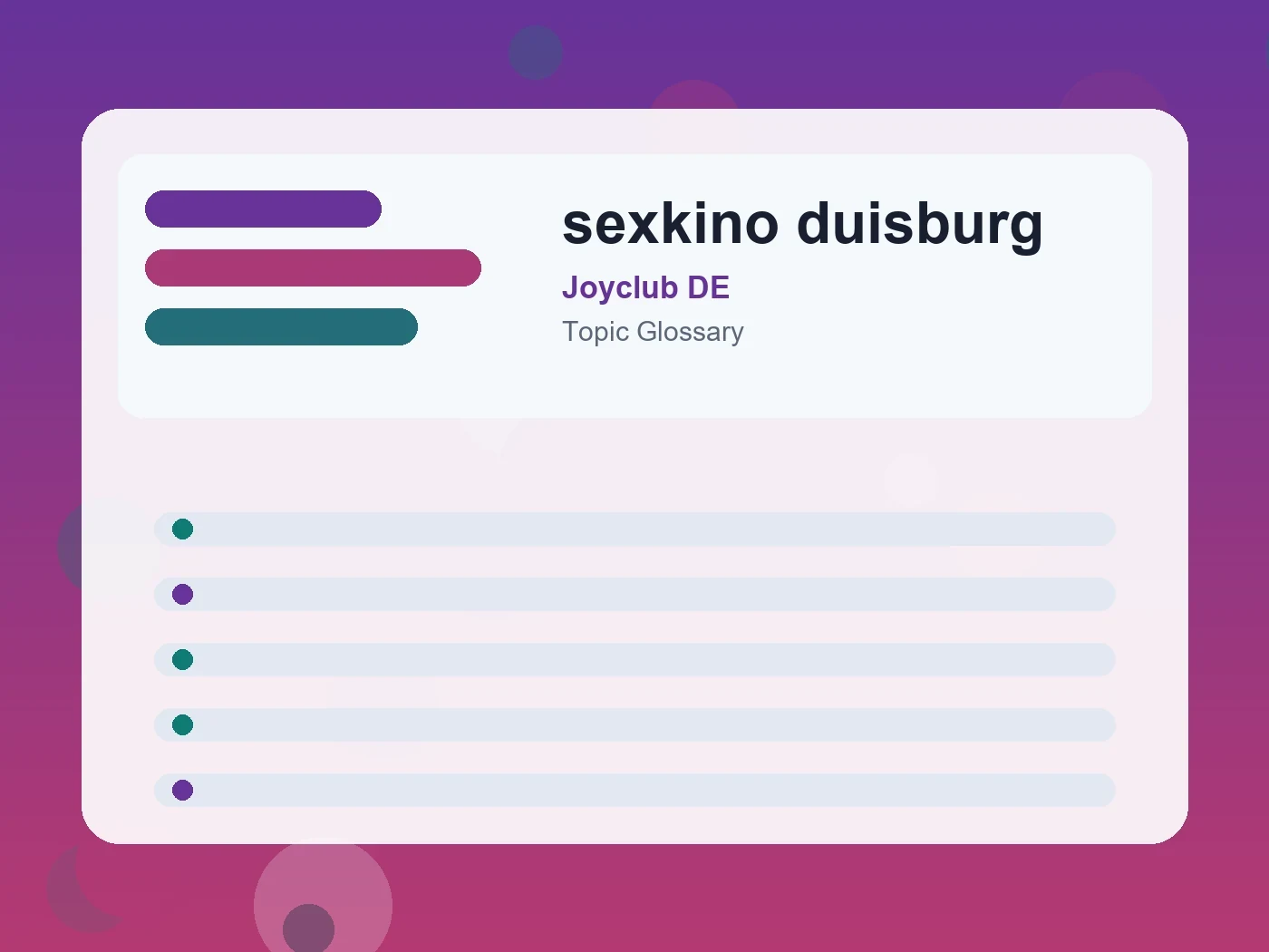 Joyclub DE sexkino duisburg guide visual