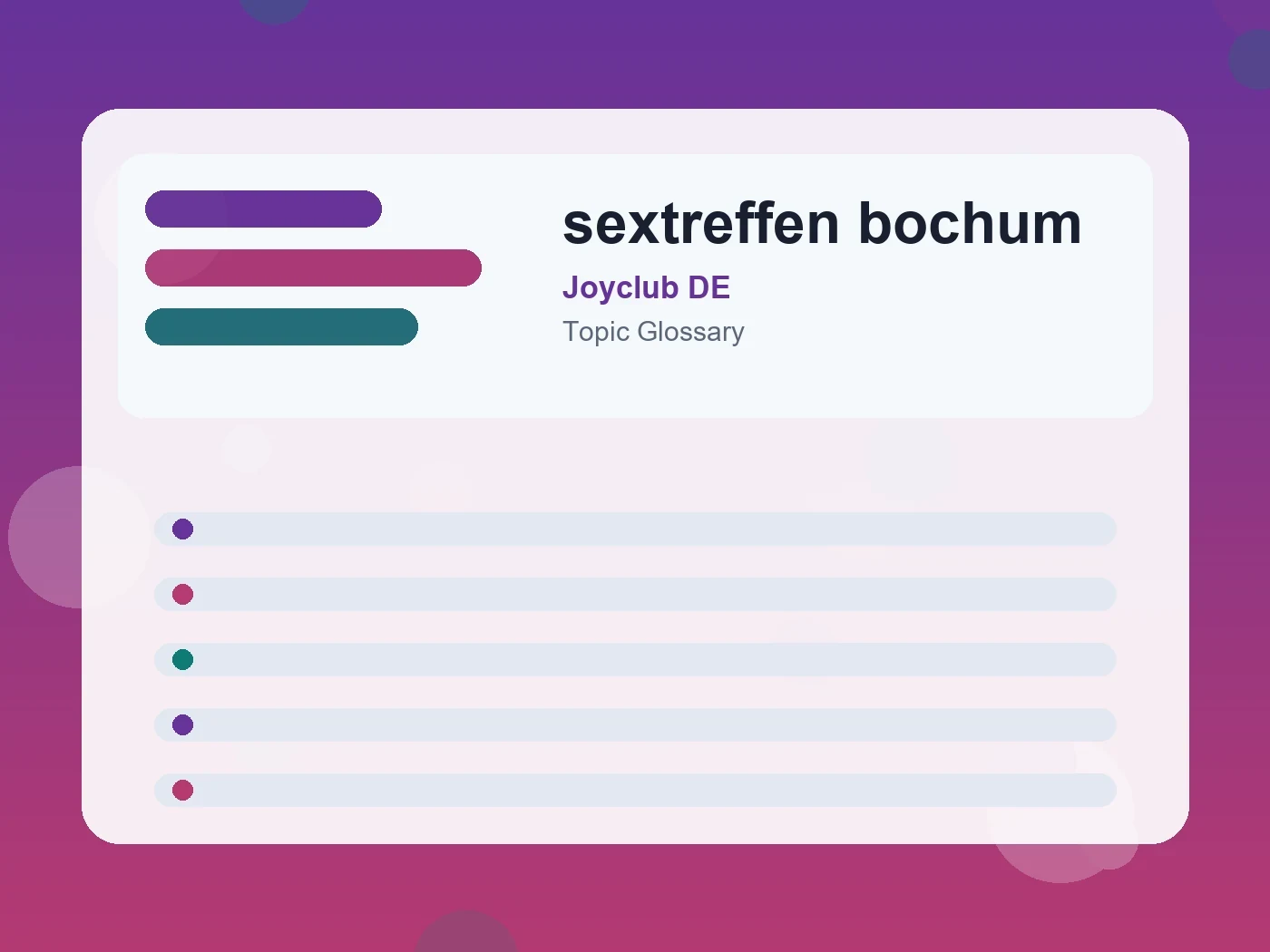 Joyclub DE sextreffen bochum guide visual