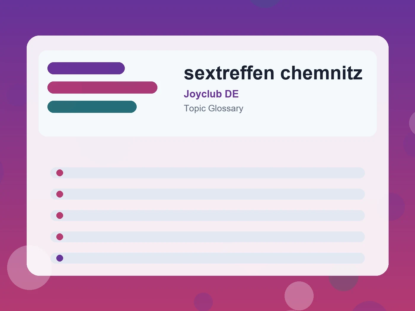 Joyclub DE sextreffen chemnitz guide visual