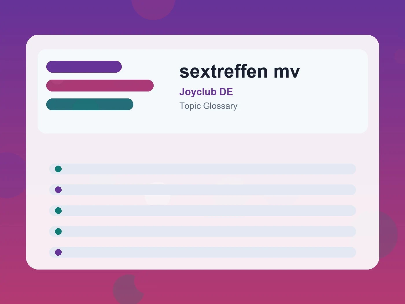 Joyclub DE sextreffen mv guide visual