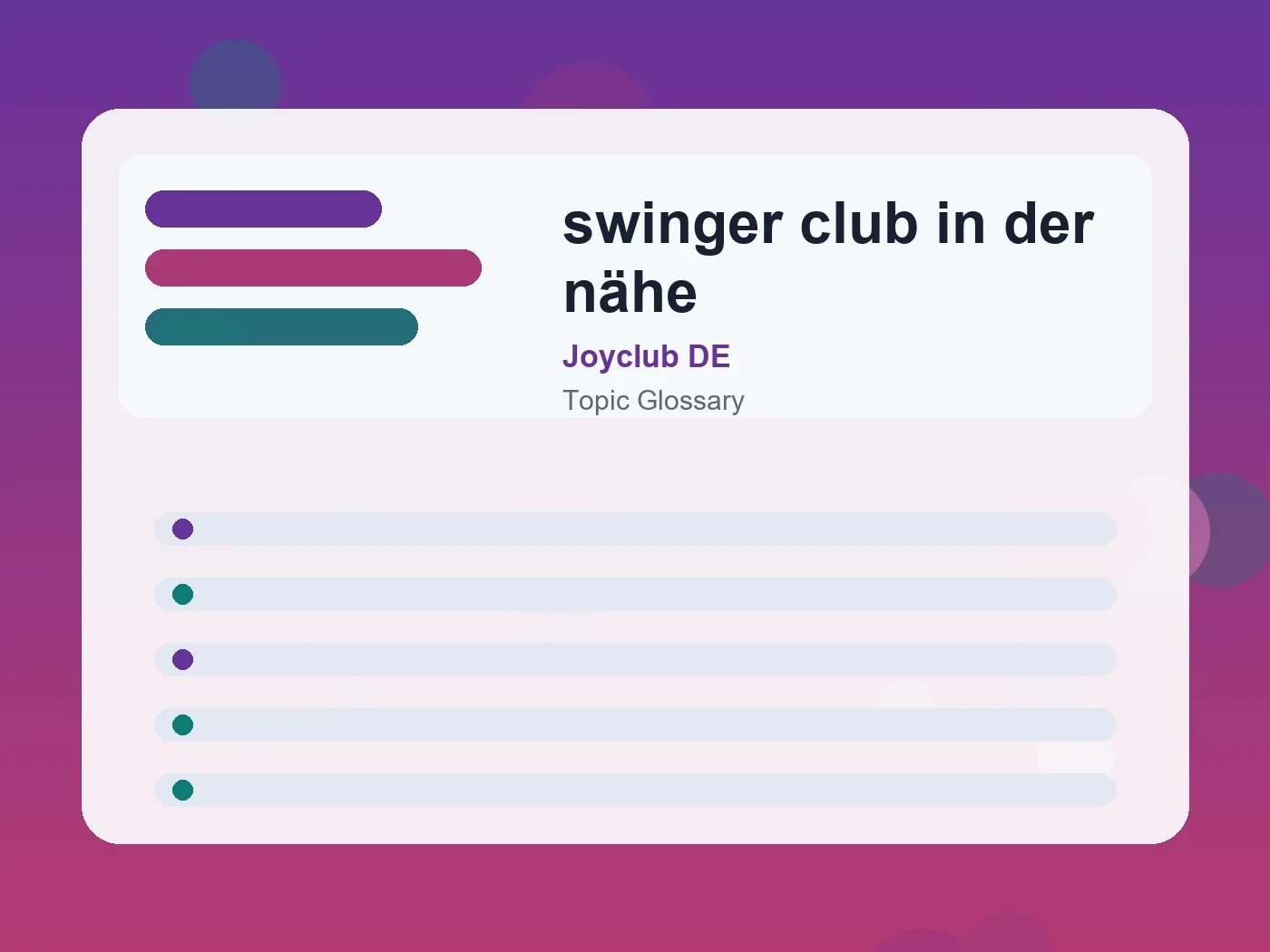 Joyclub DE swinger club in der nähe guide visual