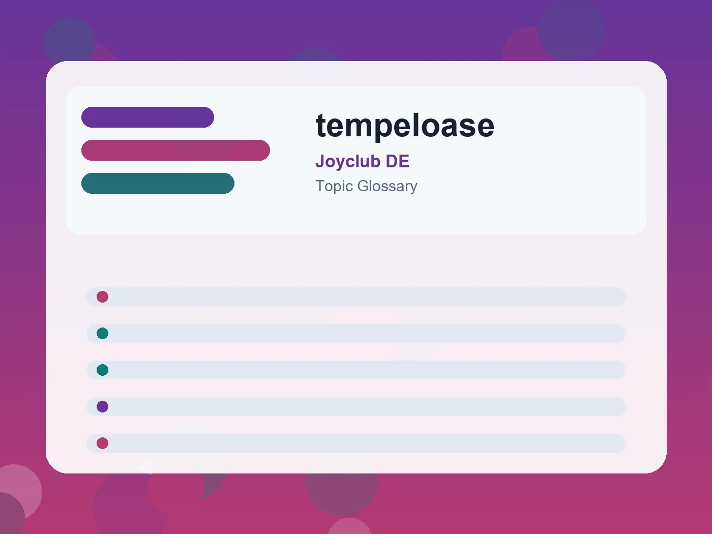 Joyclub DE tempeloase guide visual