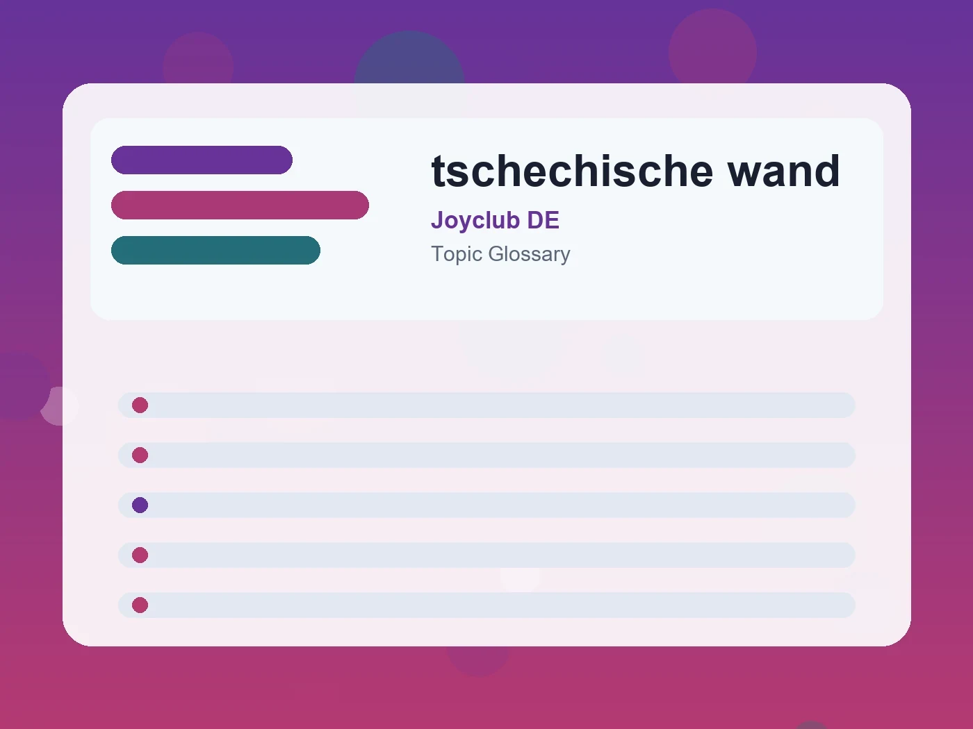 Joyclub DE tschechische wand guide visual