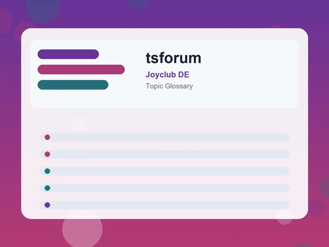Joyclub DE tsforum guide visual