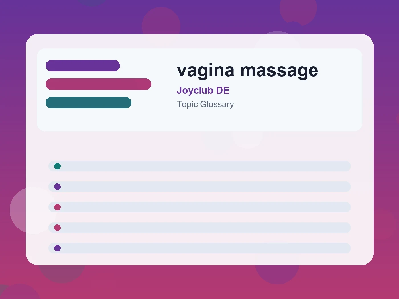 Joyclub DE vagina massage guide visual