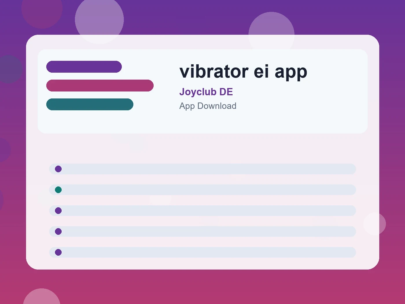 Joyclub DE vibrator ei app guide visual