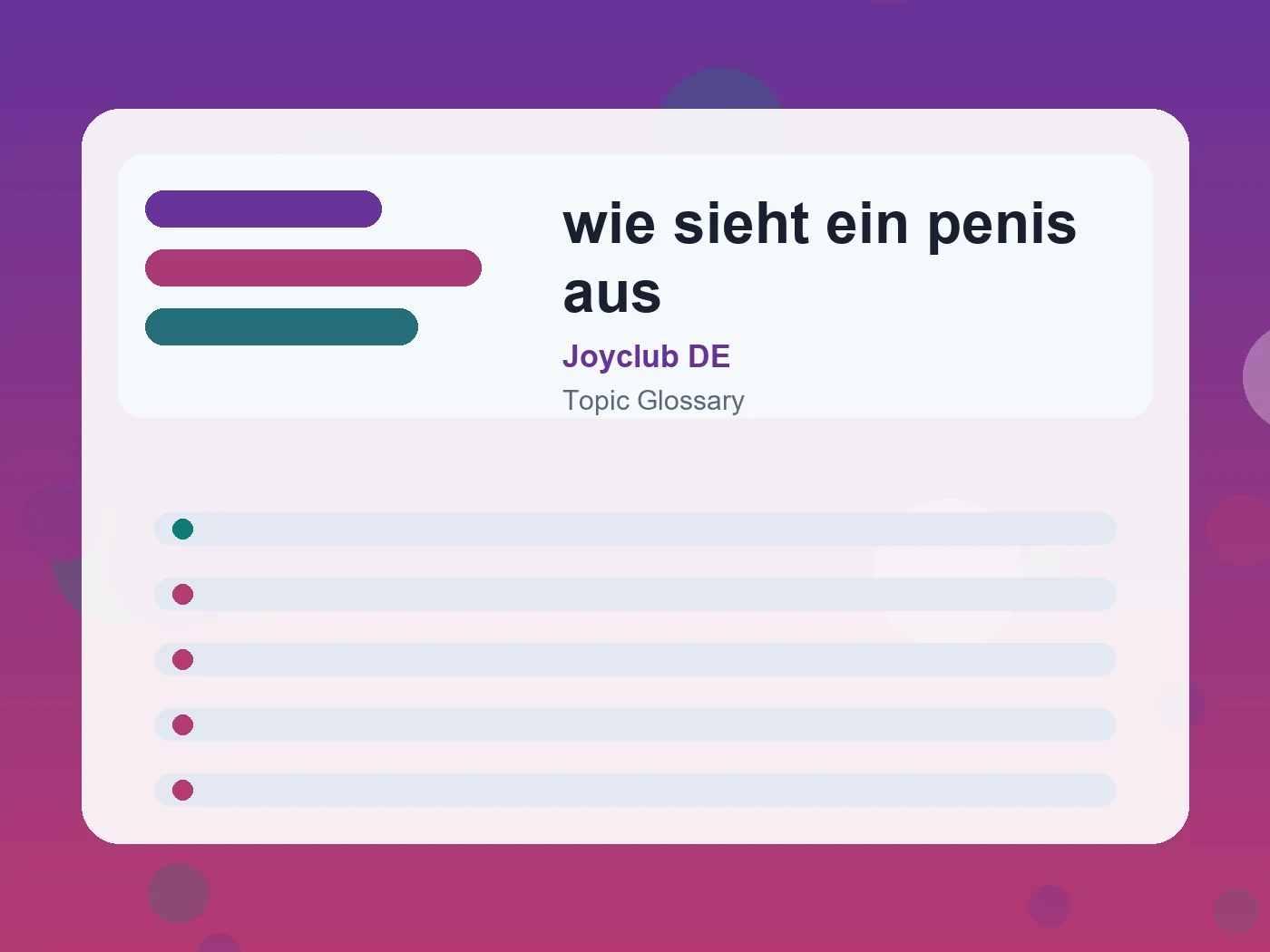Joyclub DE wie sieht ein penis aus guide visual